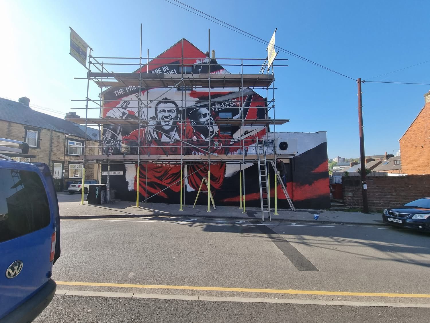 Scaffolding donated by Lightning Elite Group Ltd to support a local community project