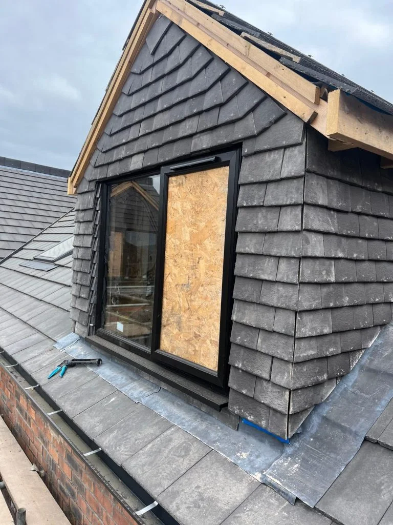 Dormer roofing detail completed by Lightning Elite Group Ltd